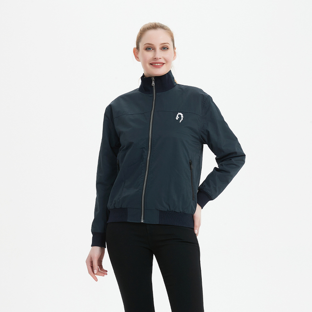 Windproof Embroidery Ladies Bomber Jacket