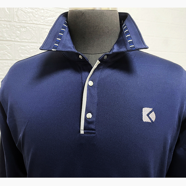 Custom Logo Quick Dry Long Sleeve Men Golf Polo Shirt