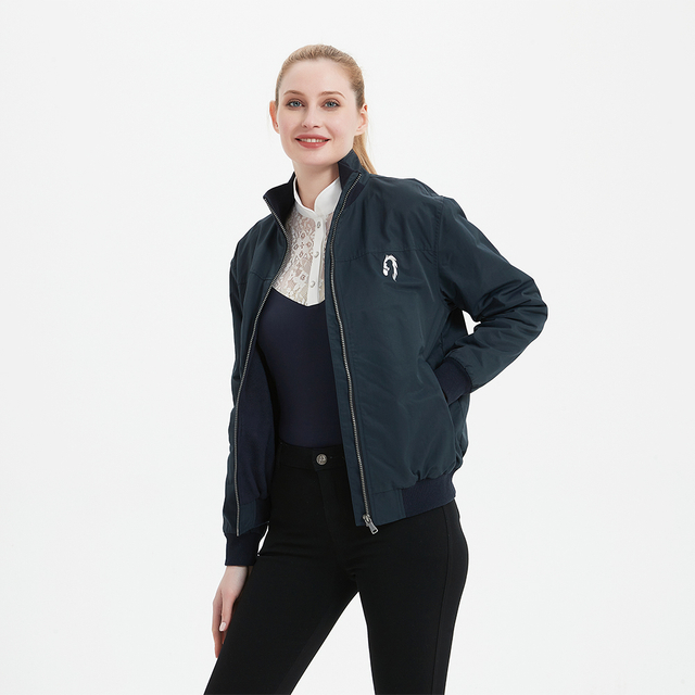 Windproof Embroidery Ladies Bomber Jacket