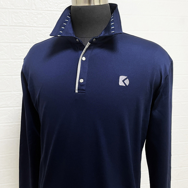 Custom Logo Quick Dry Long Sleeve Men Golf Polo Shirt