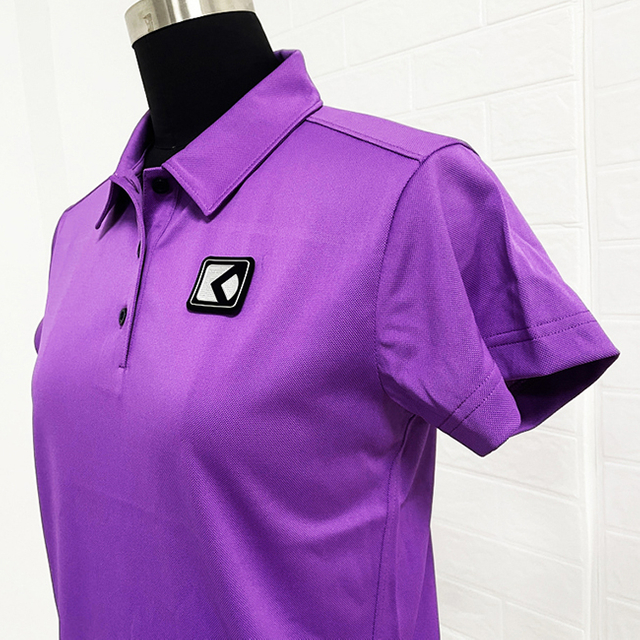 Custom Logo Breathable Knit Solid Ladies Horse Riding Polo Shirt